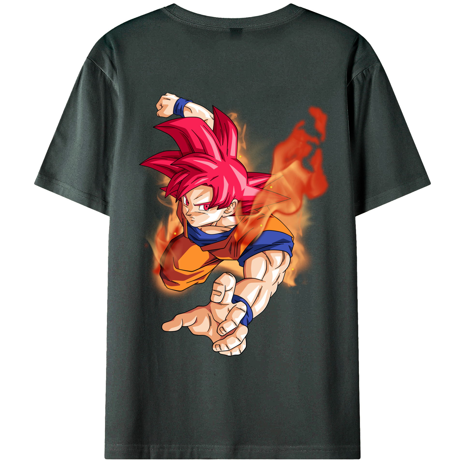 （画像用） ドラゴンボール 孫悟空（そん ごくう）Son Goku カカロット DRAGON BALL Kakarotto 綿100％ メンズ半袖Tシャツ（バックプリント） 通気性